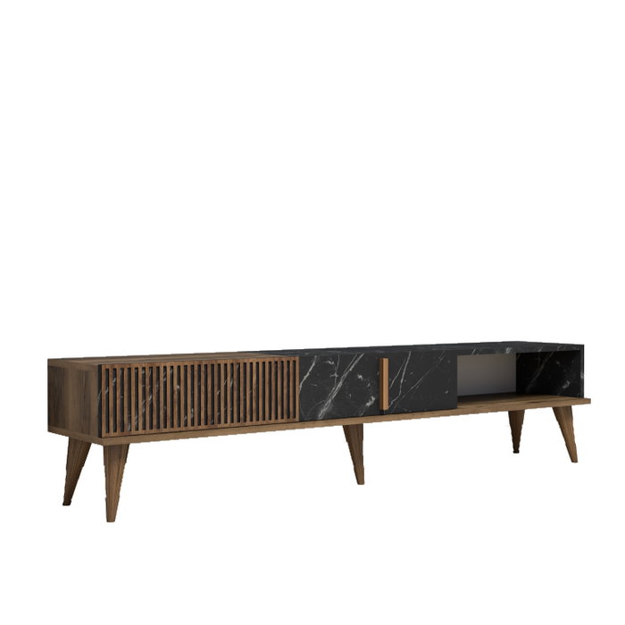 Hanah Home Milan Soporte para TV Nogal y Negro Hanah Home Milan Soporte para TV Nogal y Negro